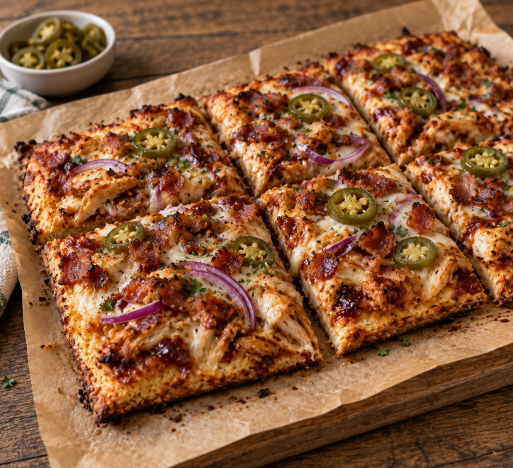BBQ chicken pizza